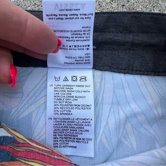 Vissla Sunflower Mum Sunset Floral Board Shorts Swim Trunks NEW - Picture 6 of 8